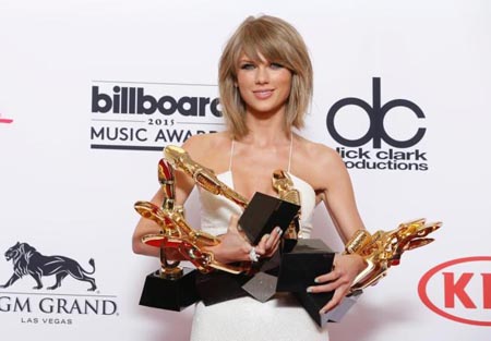 Nữ ca sỹ Taylor Swift đã thống trị Lễ trao giải âm nhạc Billboard sau khi giành được 8 giải thưởng.